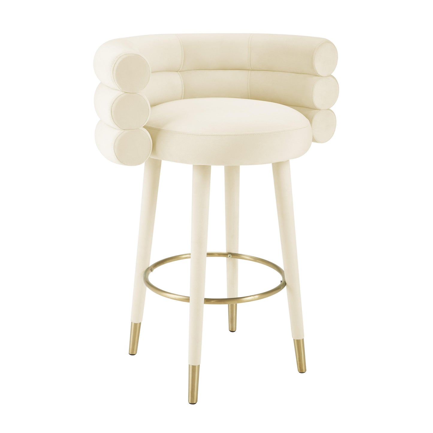 gwen cream velvet barstool