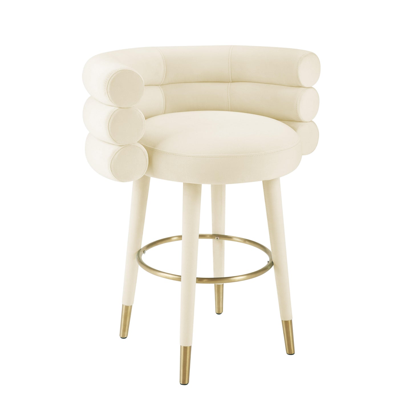 gwen cream velvet counter stool