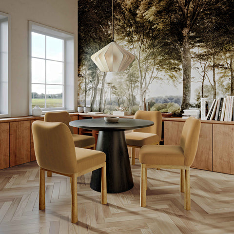 Colette Verona Performance Velvet and Oak Dining Chair - image 2