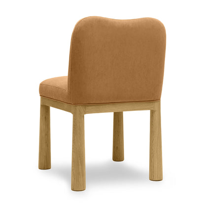 Judy Cognac Velvet Oak Dining Chair