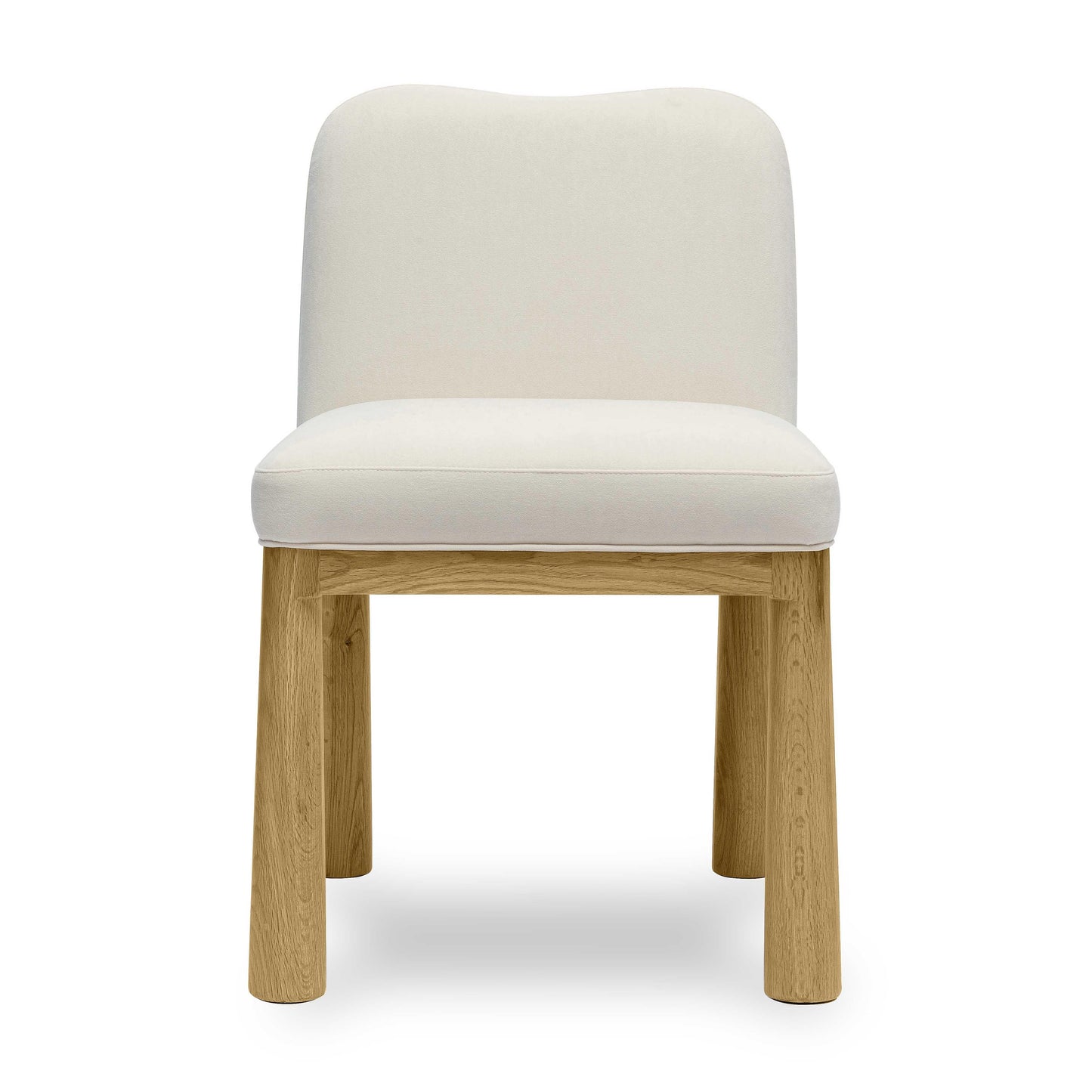 judy cream velvet oak dining chair