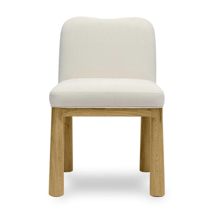 Judy Cream Velvet Oak Dining Chair