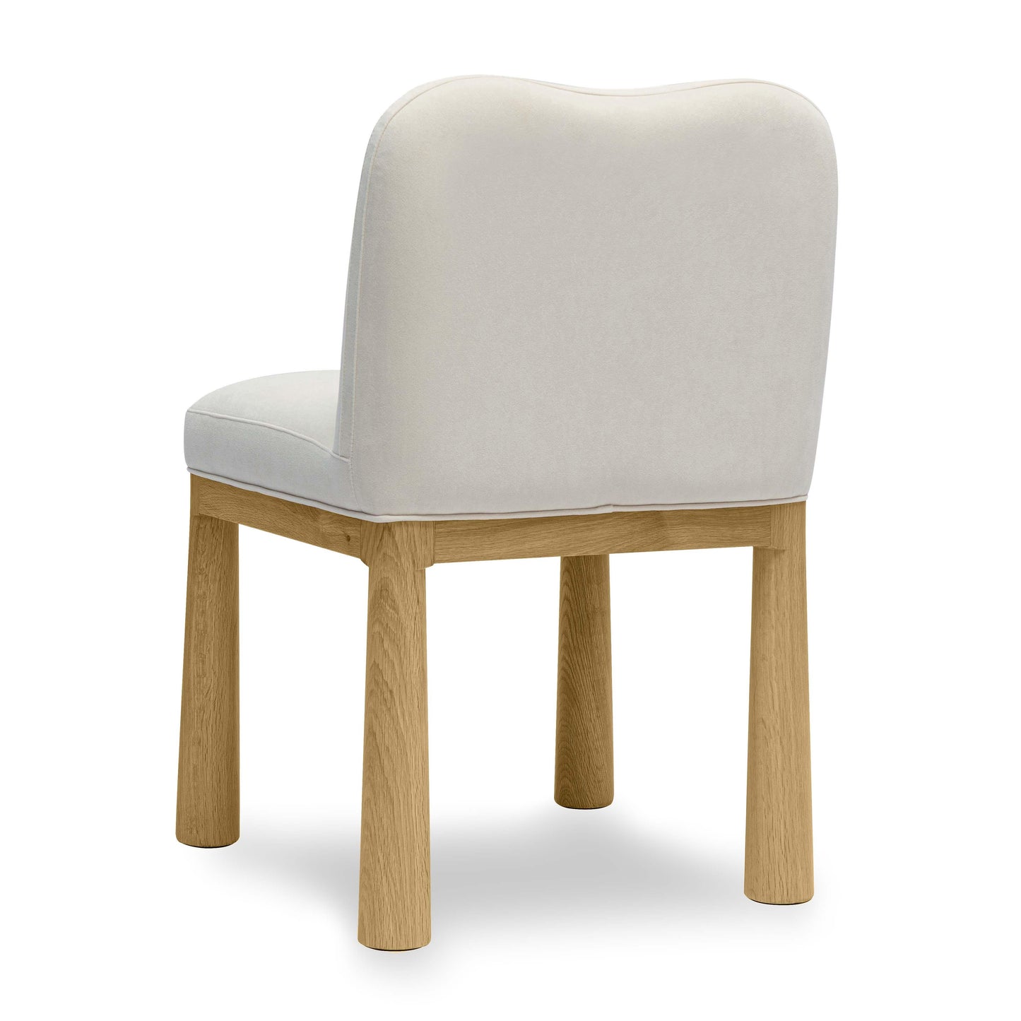 judy cream velvet oak dining chair