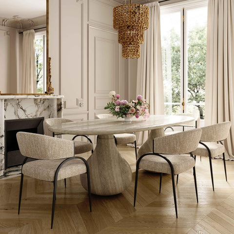 Rosalie Valois Taupe Textured Performance Boucle Dining Chair - image 2