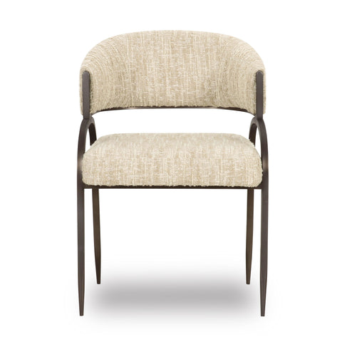 Rosalie Valois Taupe Textured Performance Boucle Dining Chair - image 3
