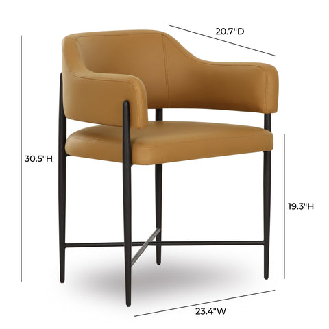 Odette Sorrento Contract-Grade Vegan Leather Dining Chair - image 6