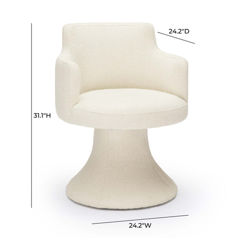 Valentina Lucerne Performance Boucle Swivel Dining Chair - image 7