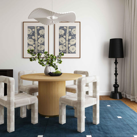 Lucienne Loire Cream Patterned Performance Jacquard Dining Chair - image 2