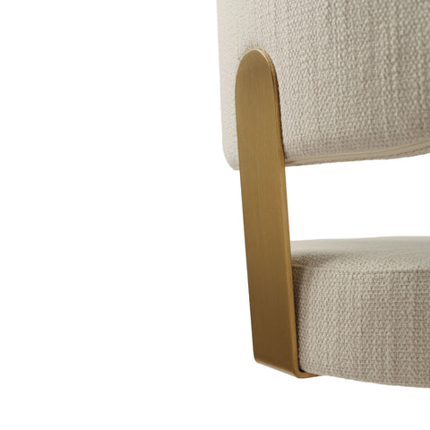 Anais Savoy Cream Textured Performance Fabric Adjustable Stool - image 7