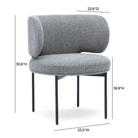 Rosalie Navarre Speckled Grey Performance Boucle Dining Chair - image 6