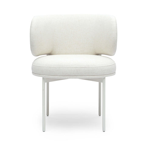 Rosalie Navarre Cream Performance Upcycled Linen Dining Chair - image 3