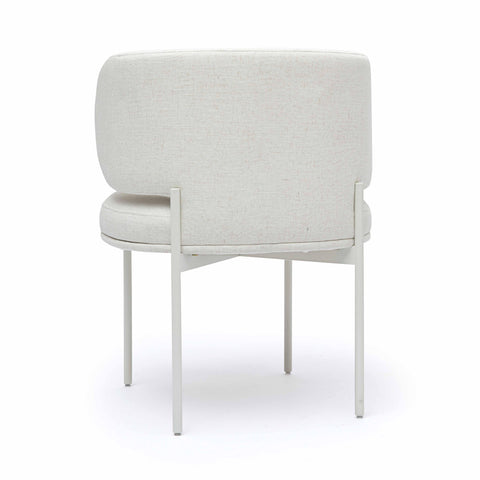 Rosalie Navarre Cream Performance Upcycled Linen Dining Chair - image 4
