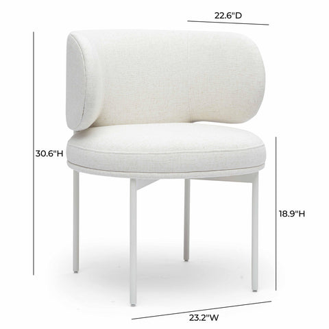 Rosalie Navarre Cream Performance Upcycled Linen Dining Chair - image 6