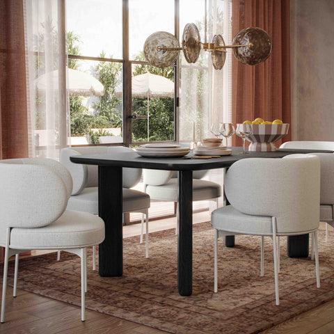 Rosalie Navarre Cream Performance Upcycled Linen Dining Chair - image 2