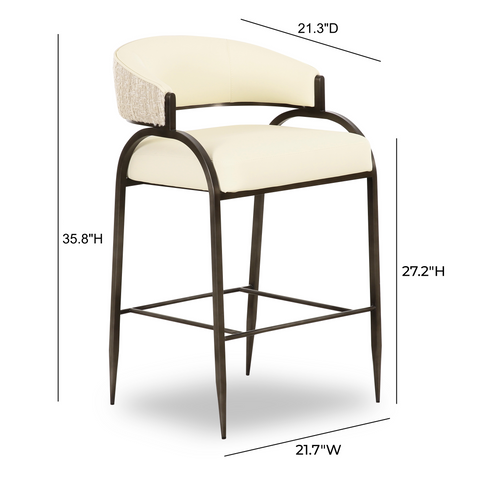 Rosalie Valois 2-Tone Performance Vegan Leather Counter Stool - image 6