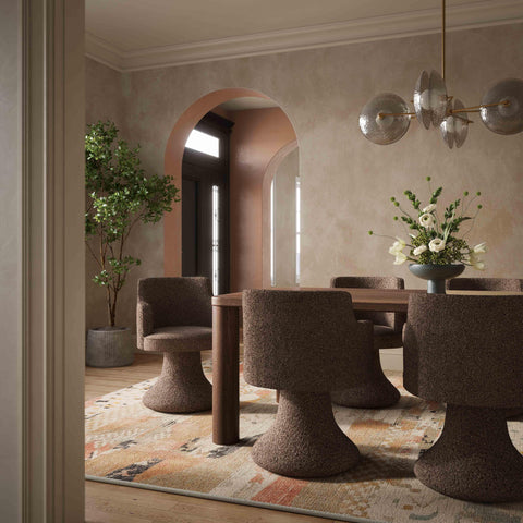 Valentina Lucerne Performance Boucle Swivel Dining Chair - image 2