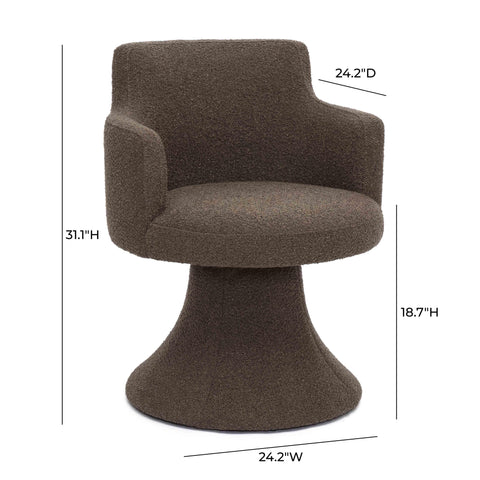 Valentina Lucerne Performance Boucle Swivel Dining Chair - image 6