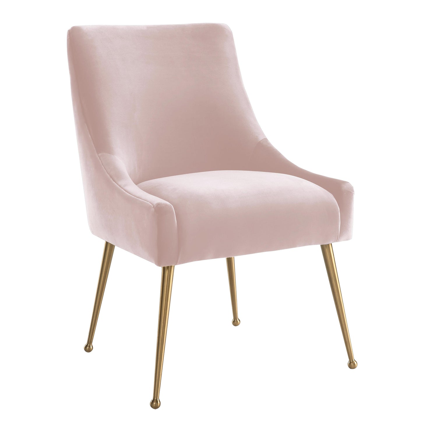 lyrical blush velvet side chair