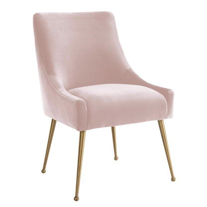 Lyrical Blush Velvet Side Chair