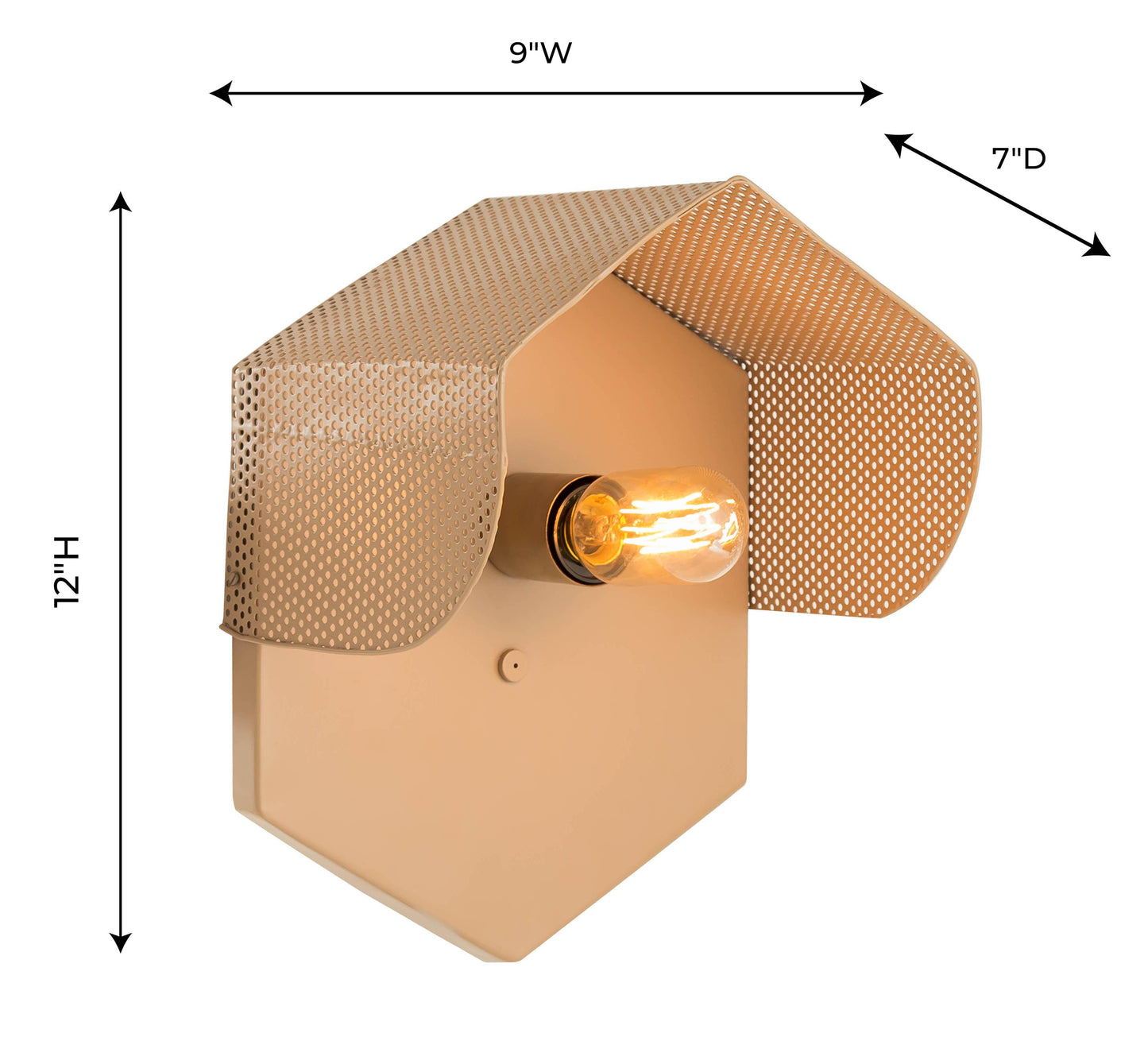 paolo tan hexagon wall sconce