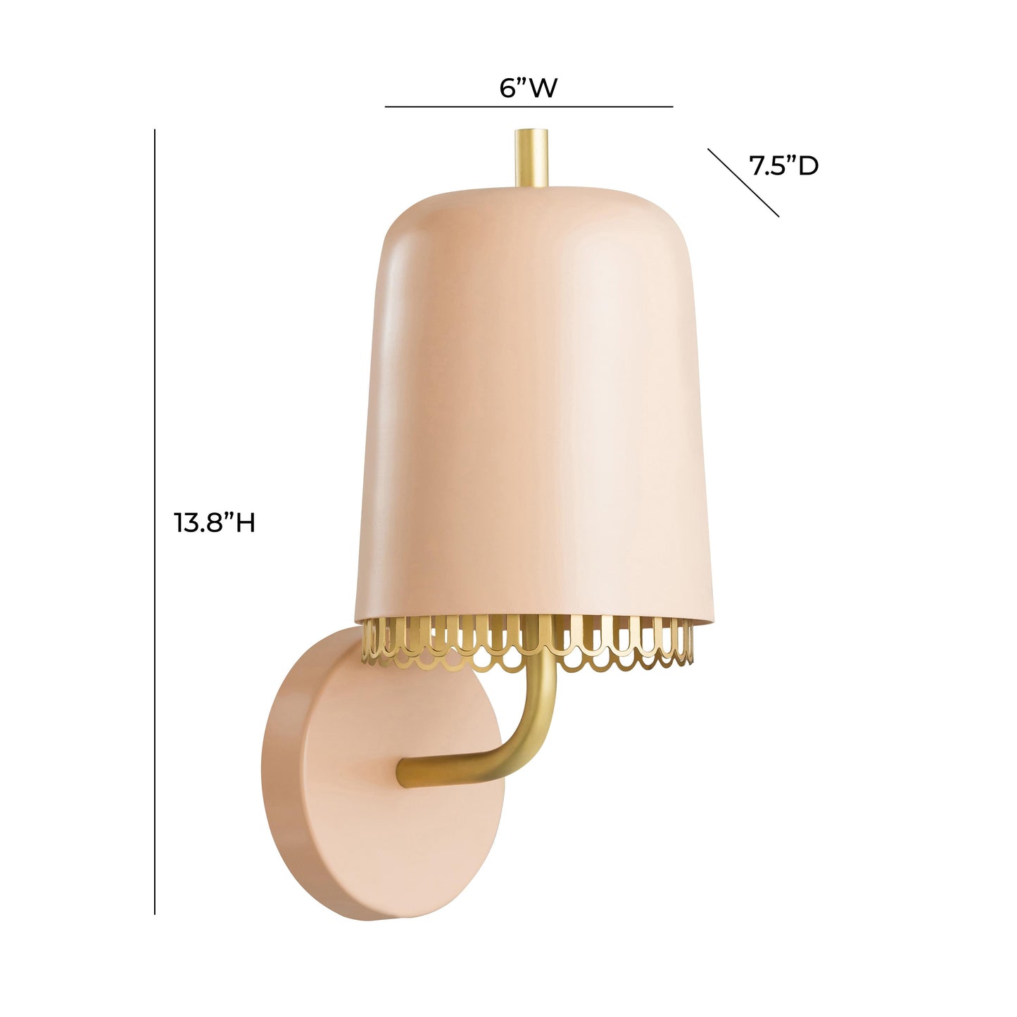 emil blush wall sconce