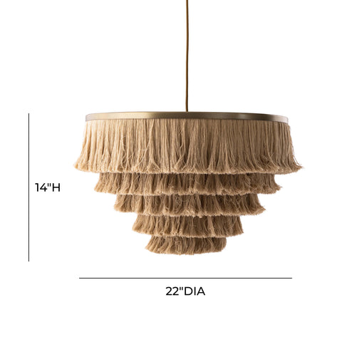 Gemma Natural Fringe Pendant
