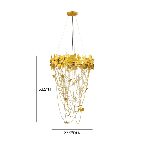 Genevieve Castaigne Gold Chandelier - image 7