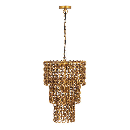 Metropolitan Brass Chain Link 3-Tier Chandelier