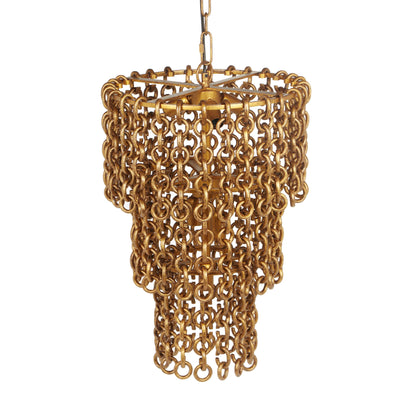 Metropolitan Brass Chain Link 3-Tier Chandelier