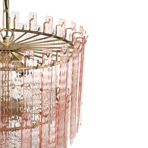 Penelope Pink Acrylic 3-Tier Chandelier