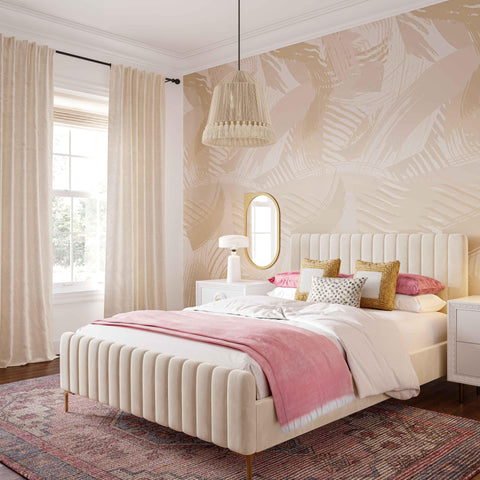 Dahlia White Cotton Tasseled Pendant Lamp