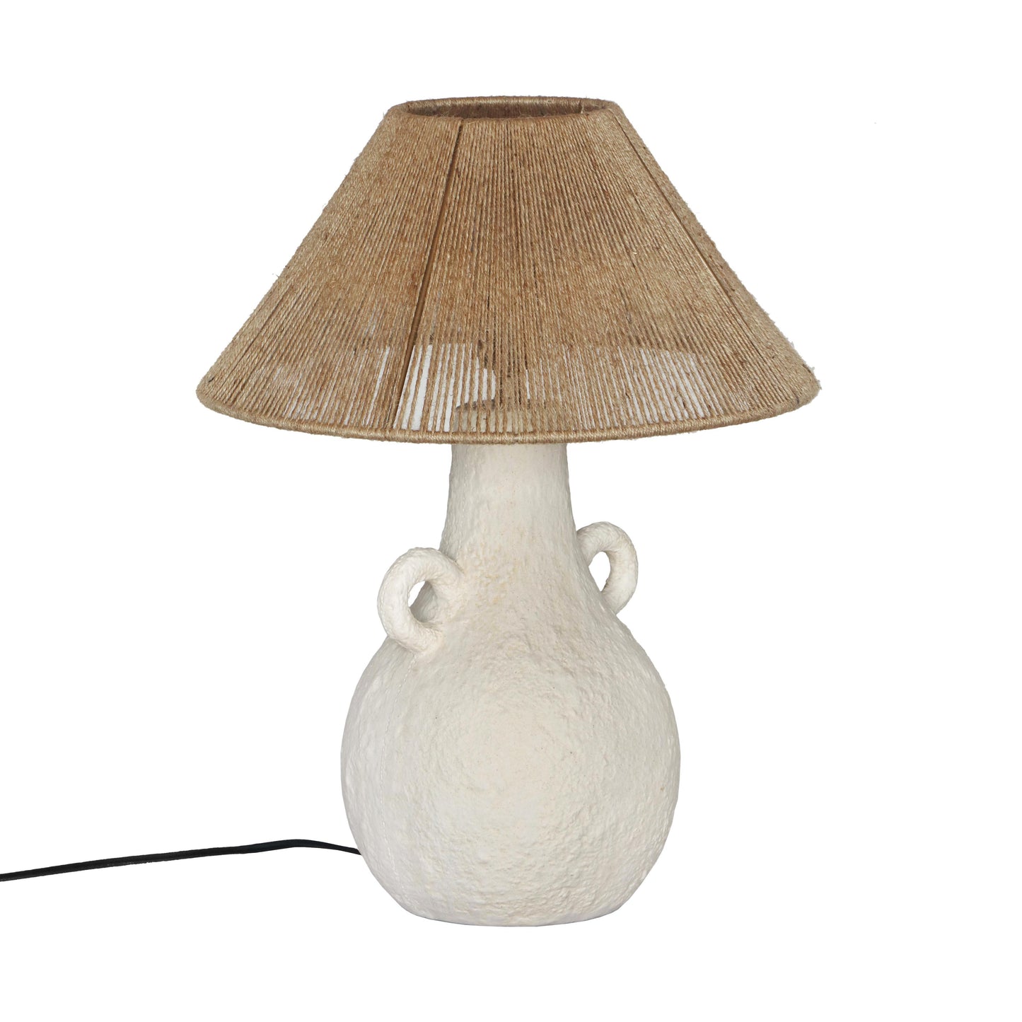 zoha natural & white ceramic table lamp