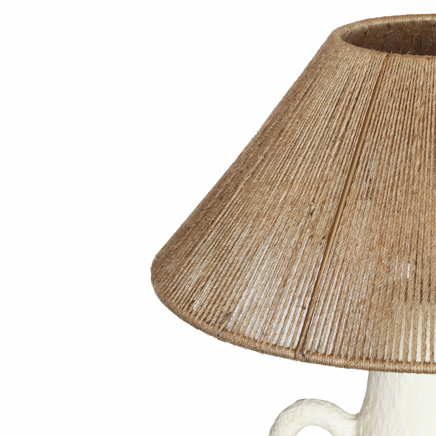 zoha natural & white ceramic table lamp