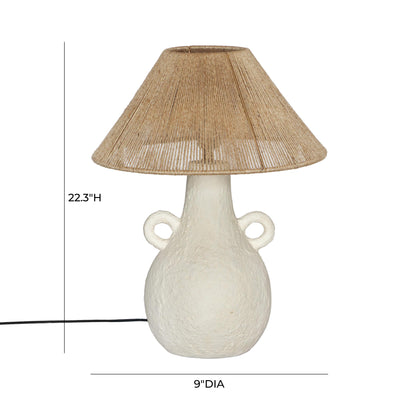 Zoha Natural & White Ceramic Table Lamp