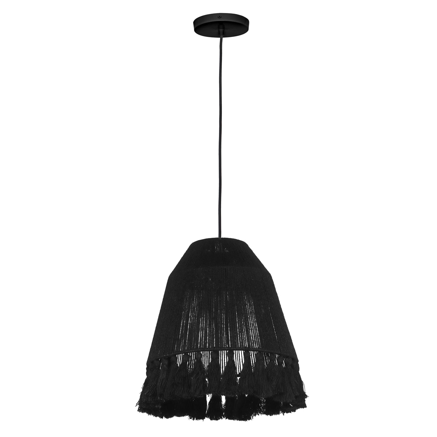 abir black jute pendant lamp