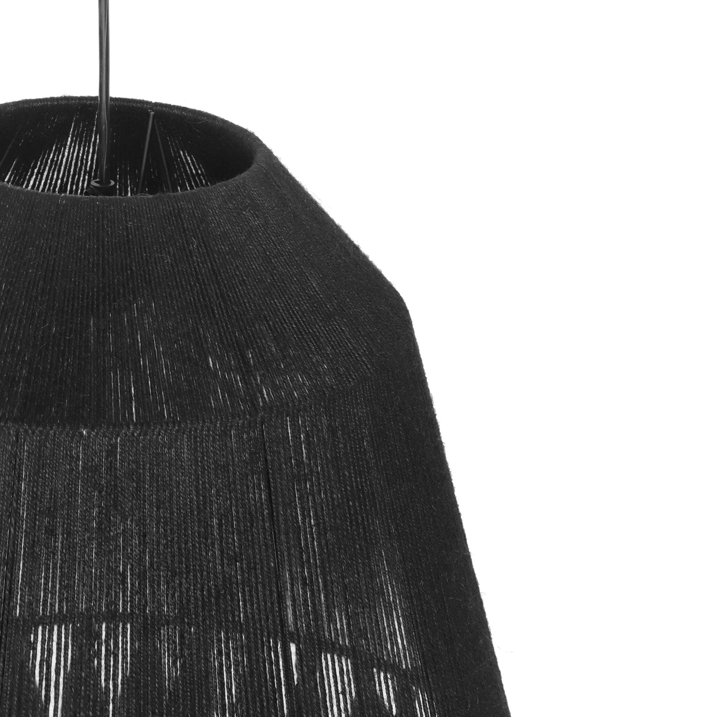 abir black jute large pendant lamp