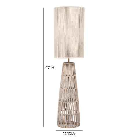 Journee Cream Natural Jute Floor Lamp