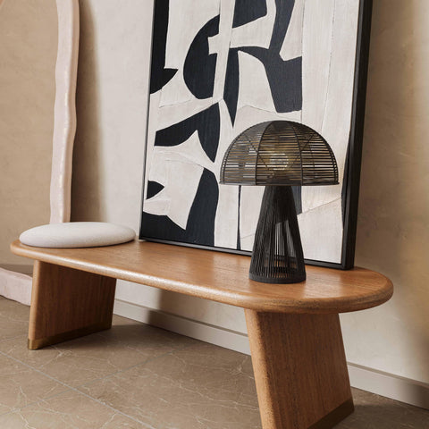 Fiona Black Jute Table Lamp