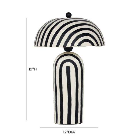 Valentina Montrose Striped Papier Mache Table Lamp - image 7