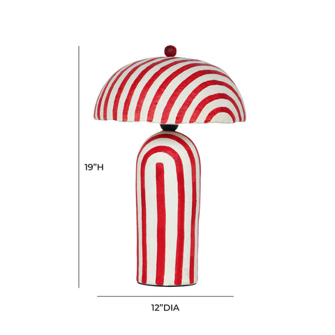 Valentina Montrose Striped Papier Mache Table Lamp - image 6