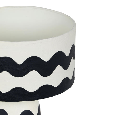 Amelie Versailles Black Waves Papier Mache Table Lamp - image 4