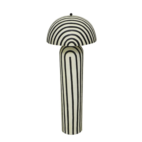 Valentina Montrose Black Striped Papier Mache Floor Lamp - image 3