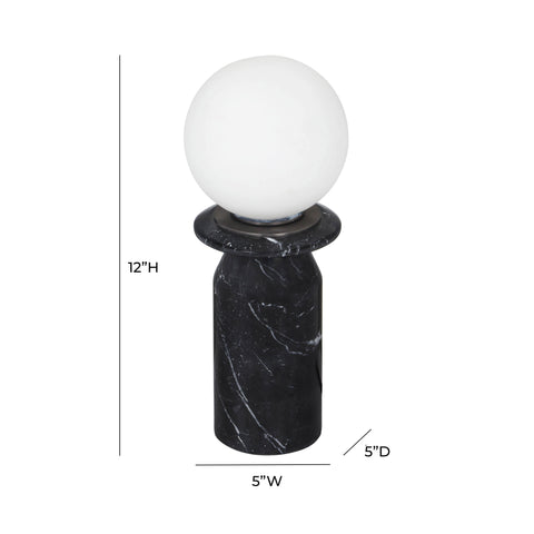 Isabella Onyx Black Marble Lamp