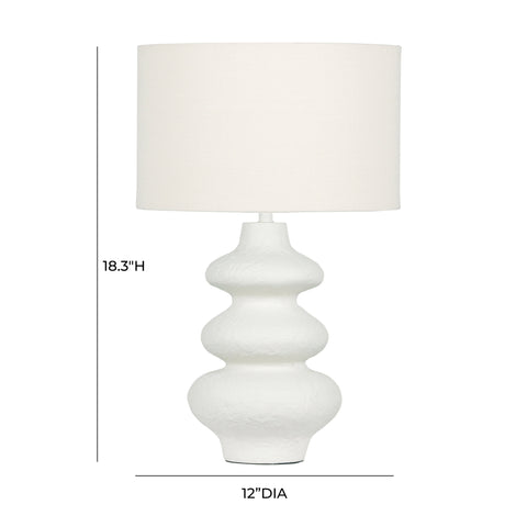 Vivienne Savoy Cream Textured Table Lamp - image 6