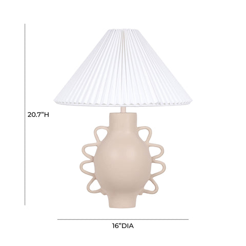 Sofia Cream Pleated Table Lamp