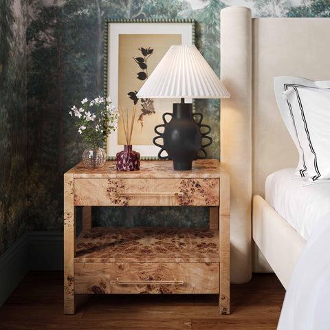Sofia Black Pleated Table Lamp
