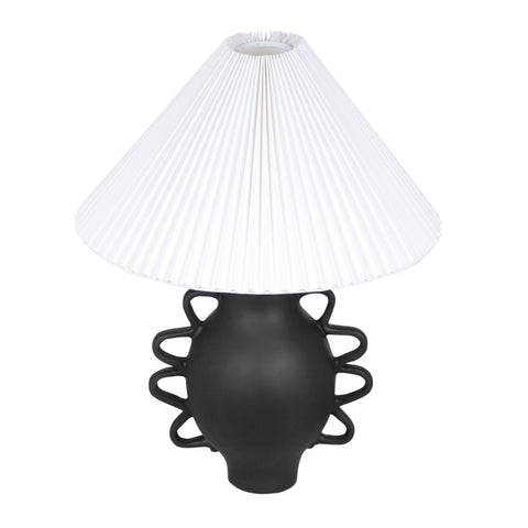 Sofia Black Pleated Table Lamp