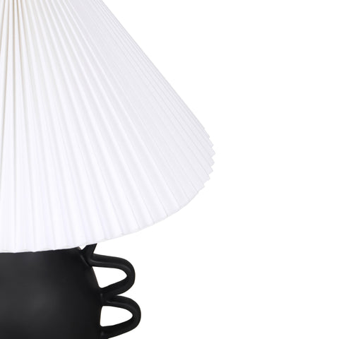 Sofia Black Pleated Table Lamp
