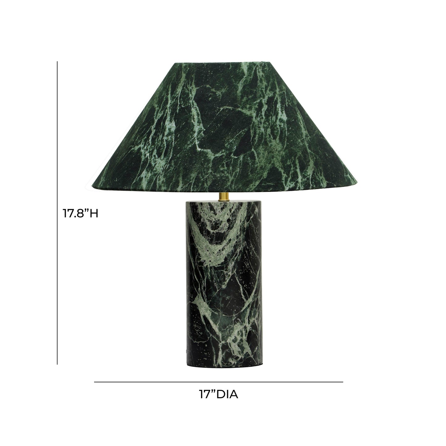 pomp spider green marble table lamp