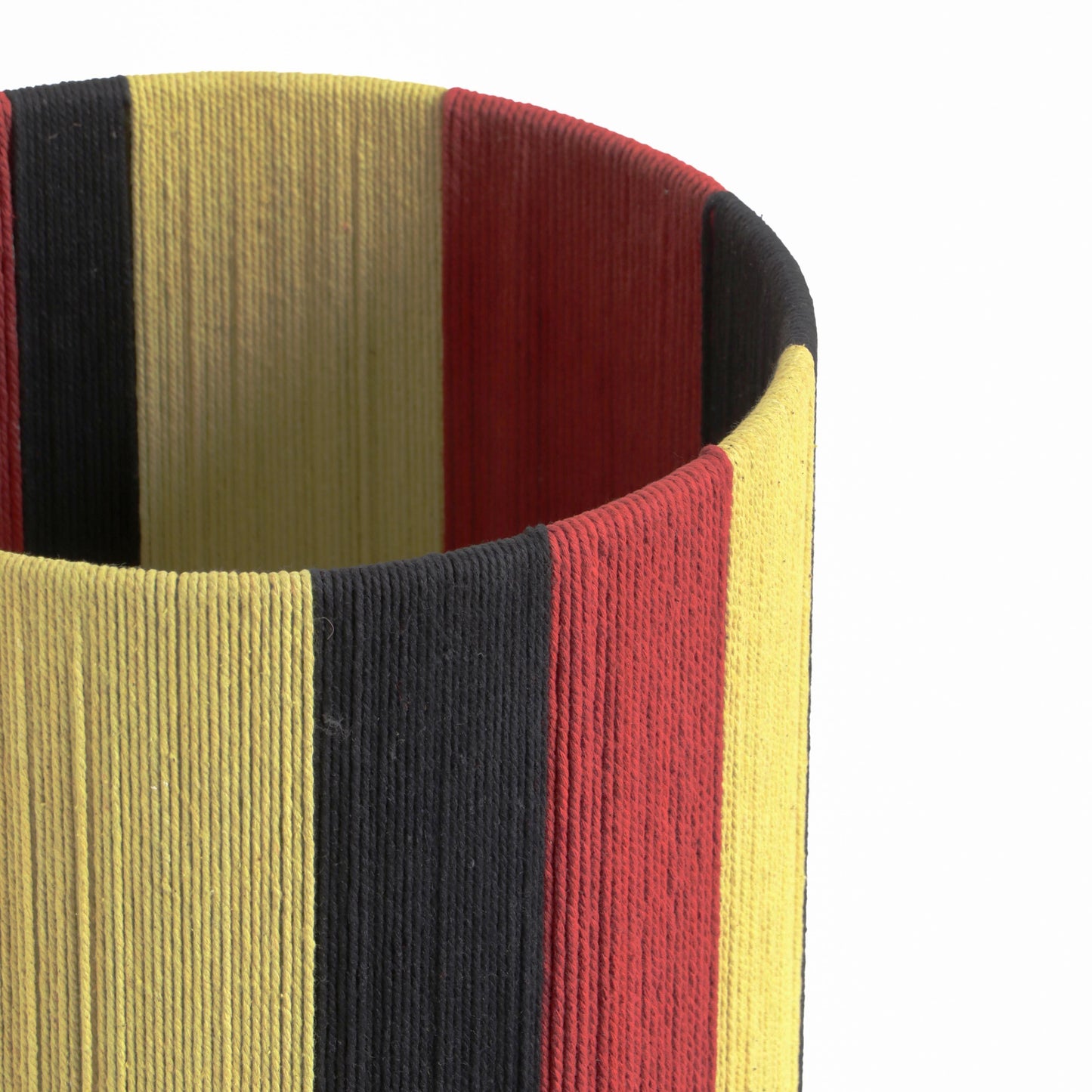 pomp red and yellow striped cotton table lamp